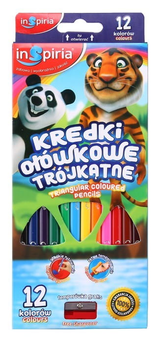 Kredki trójkątne 12 kol. Inspiria Schemat 3934